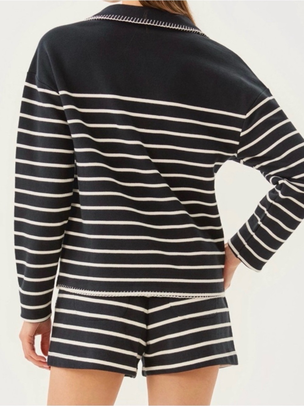 NWT Lilly Pulitzer XL Corvaya Terry Pullover “Noir Legacy Stripe” sz XL ✨💲128 - Picture 4 of 8